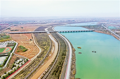 <p>　　同心县清水河治理惠及民生。</p>