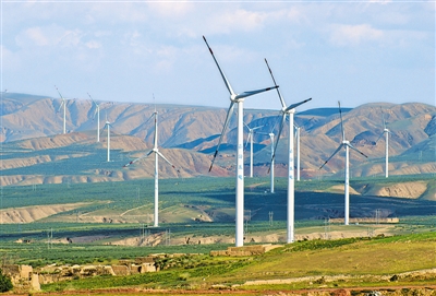 <p>　　风力发电异军突起。</p>