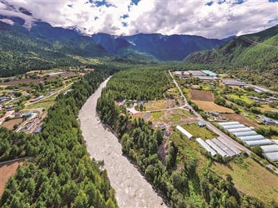 位于西藏自治区林芝市波密县扎木镇东若村的波密藏天麻产业基地。  