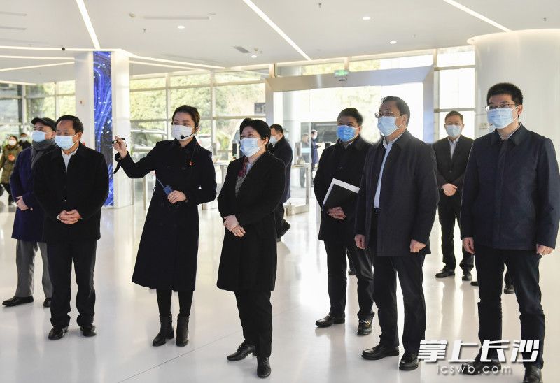 吴桂英考察长沙高新区综合展示馆。