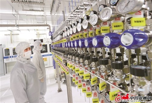 ▲天通（徐州）科技产业基地大力发展电子新材料、电子元件模组等产业，协同打造功能完备、技术领先的天通第二产业基地。