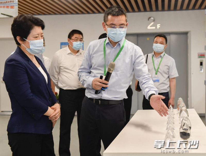 吴桂英在巴斯夫杉杉电池材料有限公司了解企业生产经营等情况。